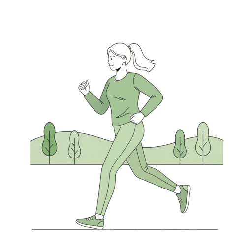 Illustrazione di atleta con alimenti sportivi per performance e recupero muscolare